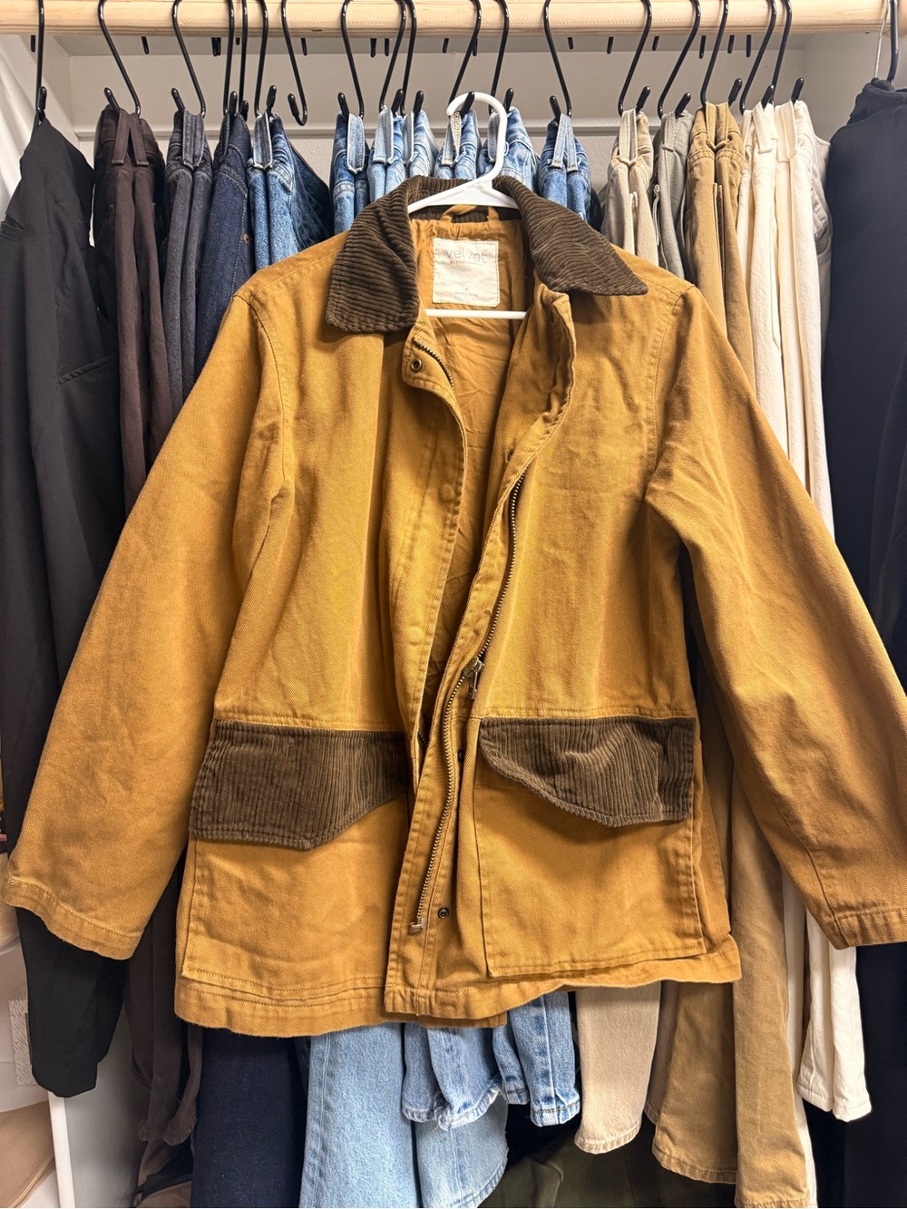 Velvet by Graham & Spencer Mustard Brown Utility Jacket